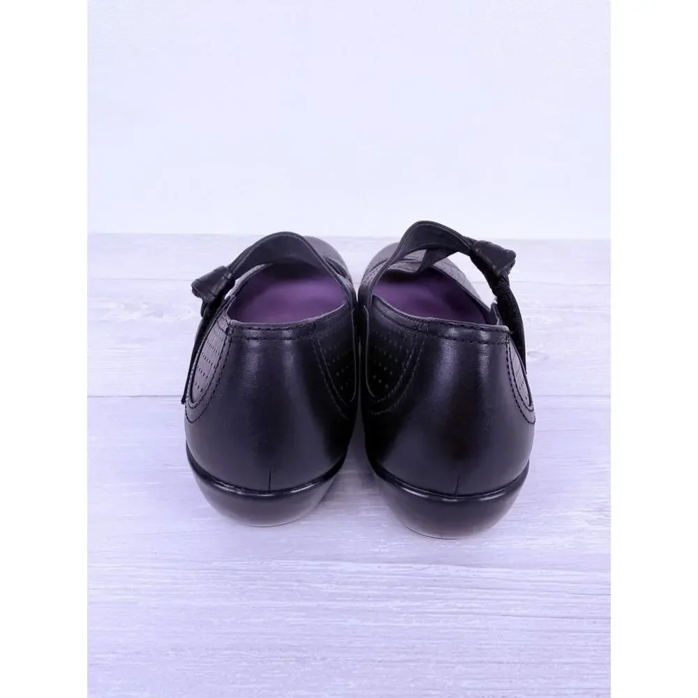 Dansko Diedra Black‎ Leather Mary Jane Shoes Womens US 8.5-9 Hook & Loop Comfort